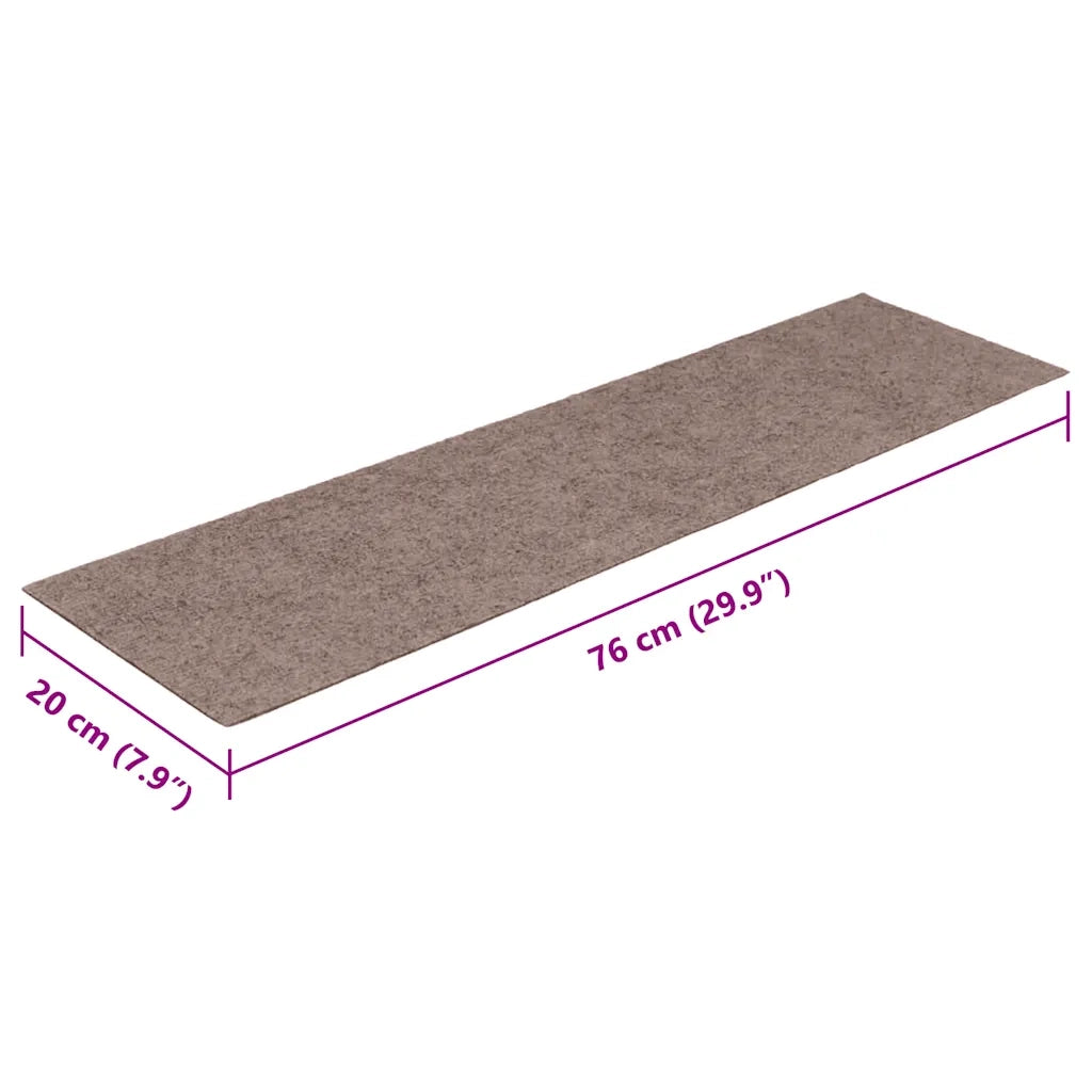 vidaXL Tappetini per scale autoadesivi 30 pz 76x20 cm marrone chiaro rettangolari