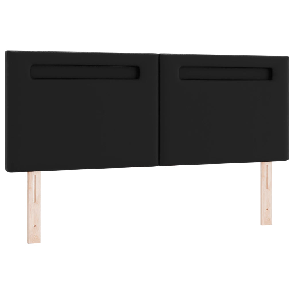 Letto a molle  con materasso nero 140x200 cm in pelle sintetica