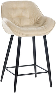 Sgabello da bar Gibson crema,Tessuto