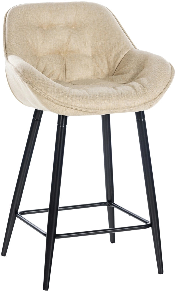 Sgabello da bar Gibson crema,Tessuto