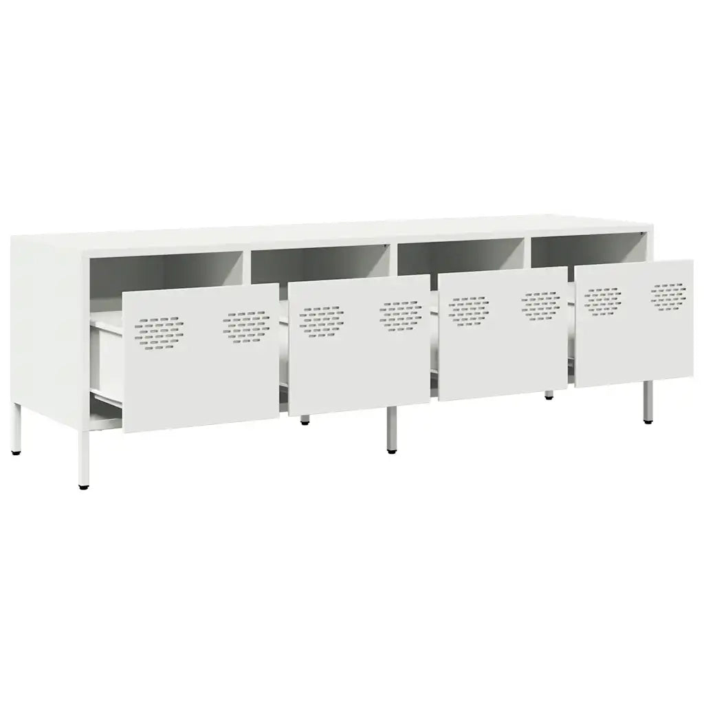 vidaXL Mobile TV Bianco 135x39x43,5 cm in Acciaio Laminato a Freddo