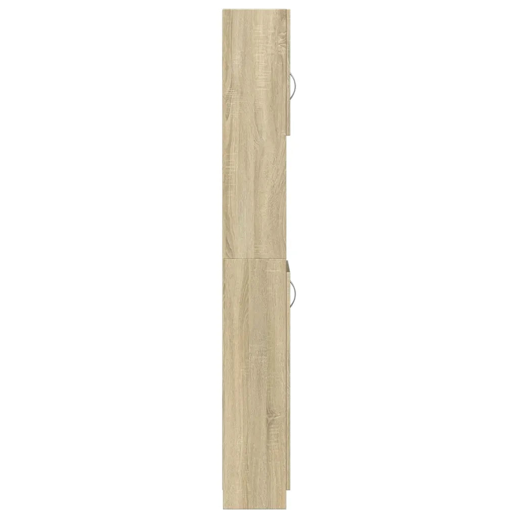 Mobile da Bagno Rovere Sonoma 32x25,5x190 cm Legno Ingegnerizzato 849606