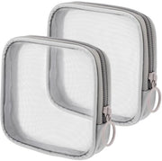 Borsa per trucco - Borsa per bagno - Leggera - Grigia - Borse - Cura personale - Adatta per uso quotidiano - Grigia