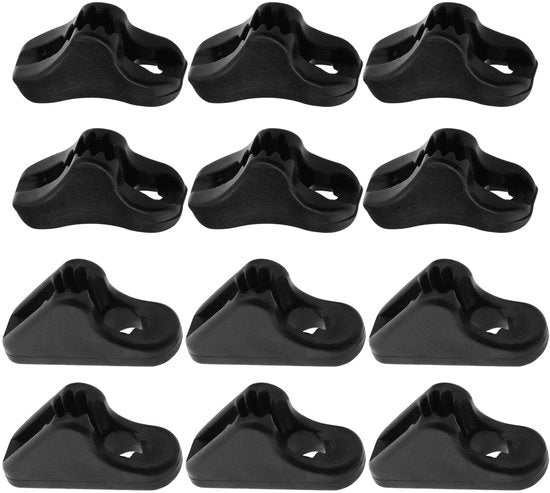 Tessitore 20 pezzi - Tessitore adattabile con corda - Fissaggio antiscivolo - Disegno triangolare - Materiale in plastica duraturo - Dimensioni 23x13,5mm - Tessitore di corda
