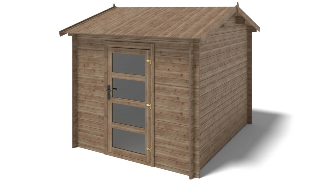 Casetta da giardino in legno - 7.5m2 - 2.5x3m - impregnata - 28mm - colore: marrone - DOM675 - ALTANKA