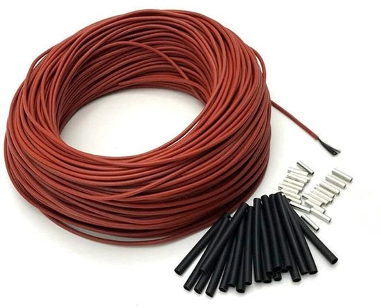 Cavo di riscaldamento per pavimenti - Infrarosso - Realizzato con fibre di carbonio - Adatto per pavimenti riscaldati - 12K W