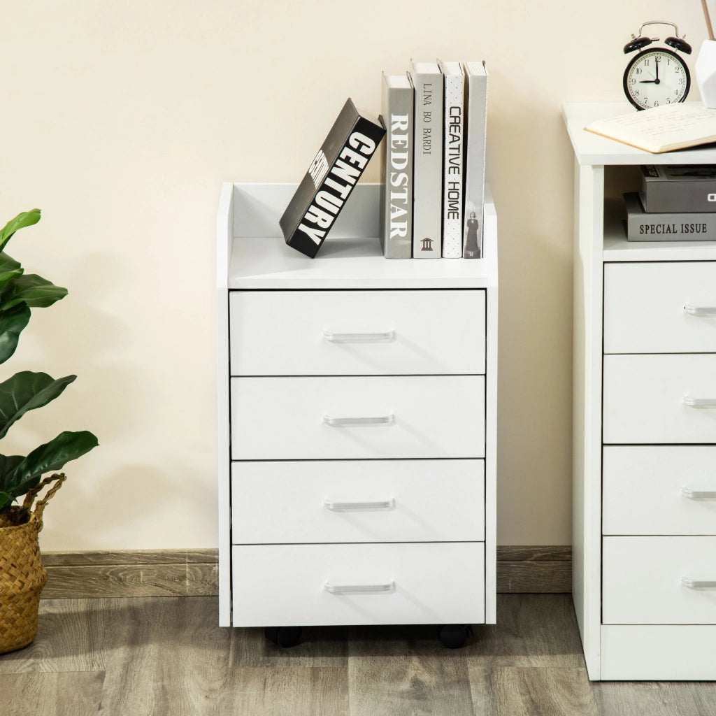 Caronnetta per scrivania con cassetti ¨C zephmum ¨C bianco 40x36x65 cm