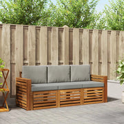 Set divani con cuscino 3 pcs Grigio Naturale e Chiaro