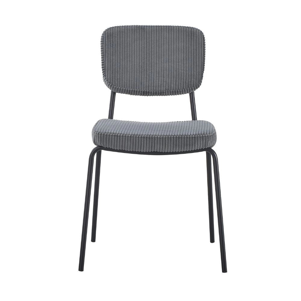 Set 4 Sedie imbottite Juno grigio scuro 44x55x83H – Il comfort in stile industriale