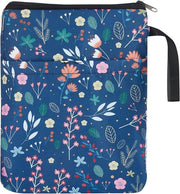 Etui per libro con chiusura a cerniera, copertina protettiva con disegno a stampa, borsa per libri impermeabile con tasca anteriore