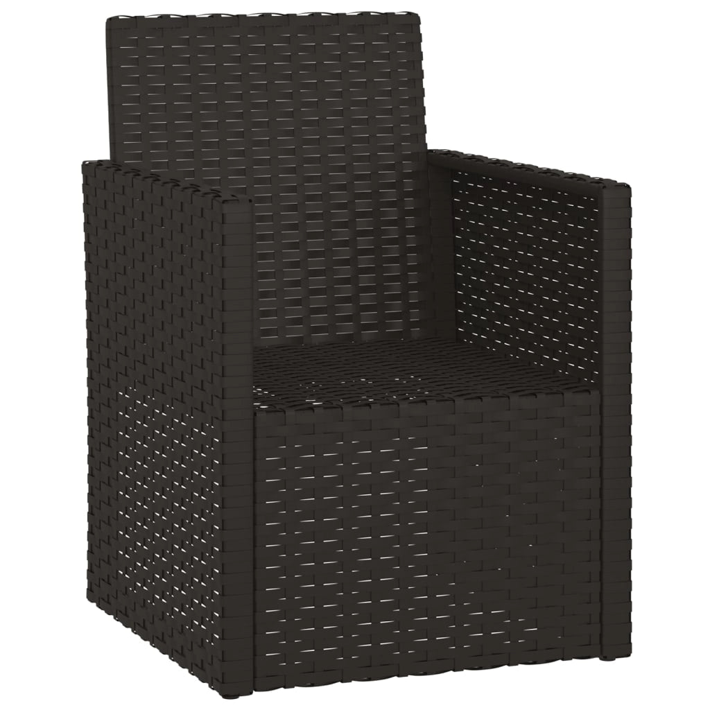 Poltrona da Giardino con Cuscini Nera in Polyrattancod mxl 70676