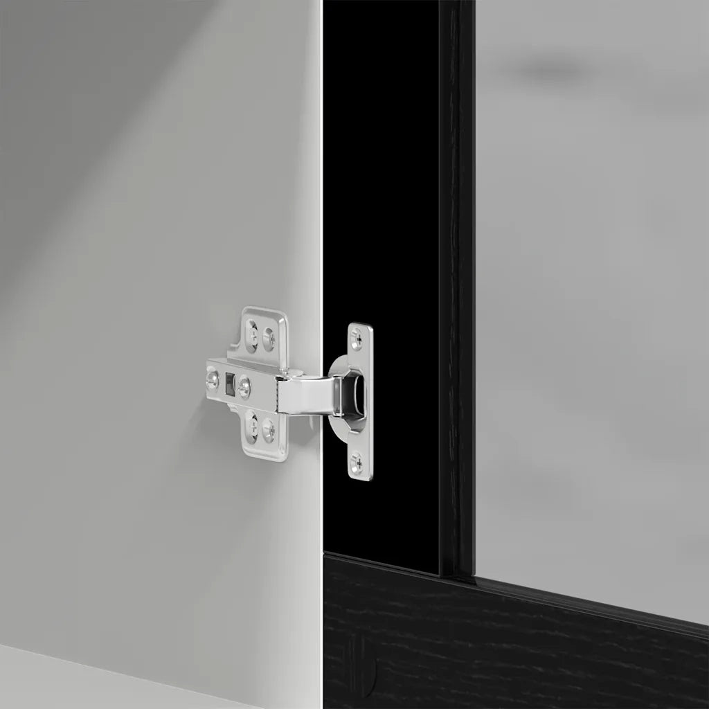 Mobile pensile in vetro rovere Nero 40x31x60 cm in Legno Multistrato 863139