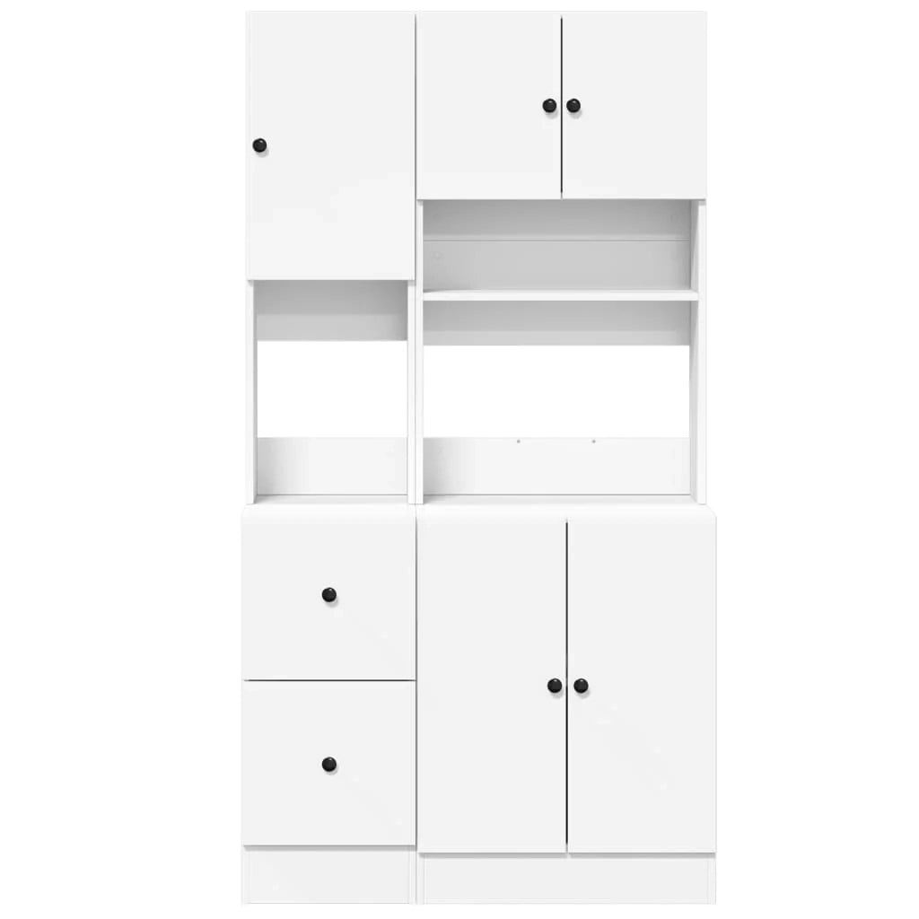Mobile da cucina moderno con pratico vano contenitore 95 x 50 x 180 cm legno composito bianco 02_0055527