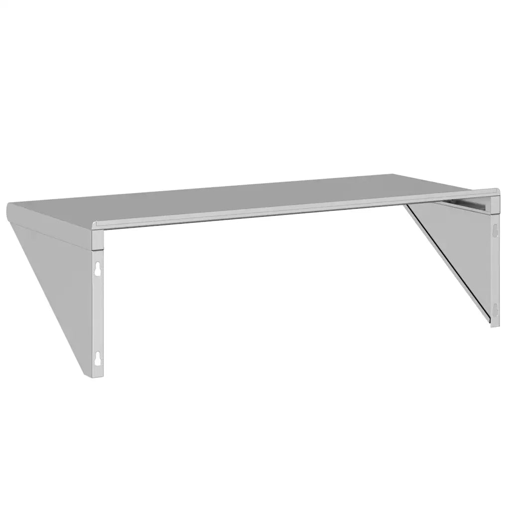 Mensola a Muro 100x45x31 cm Argento in Acciaio Inossidabile 30272