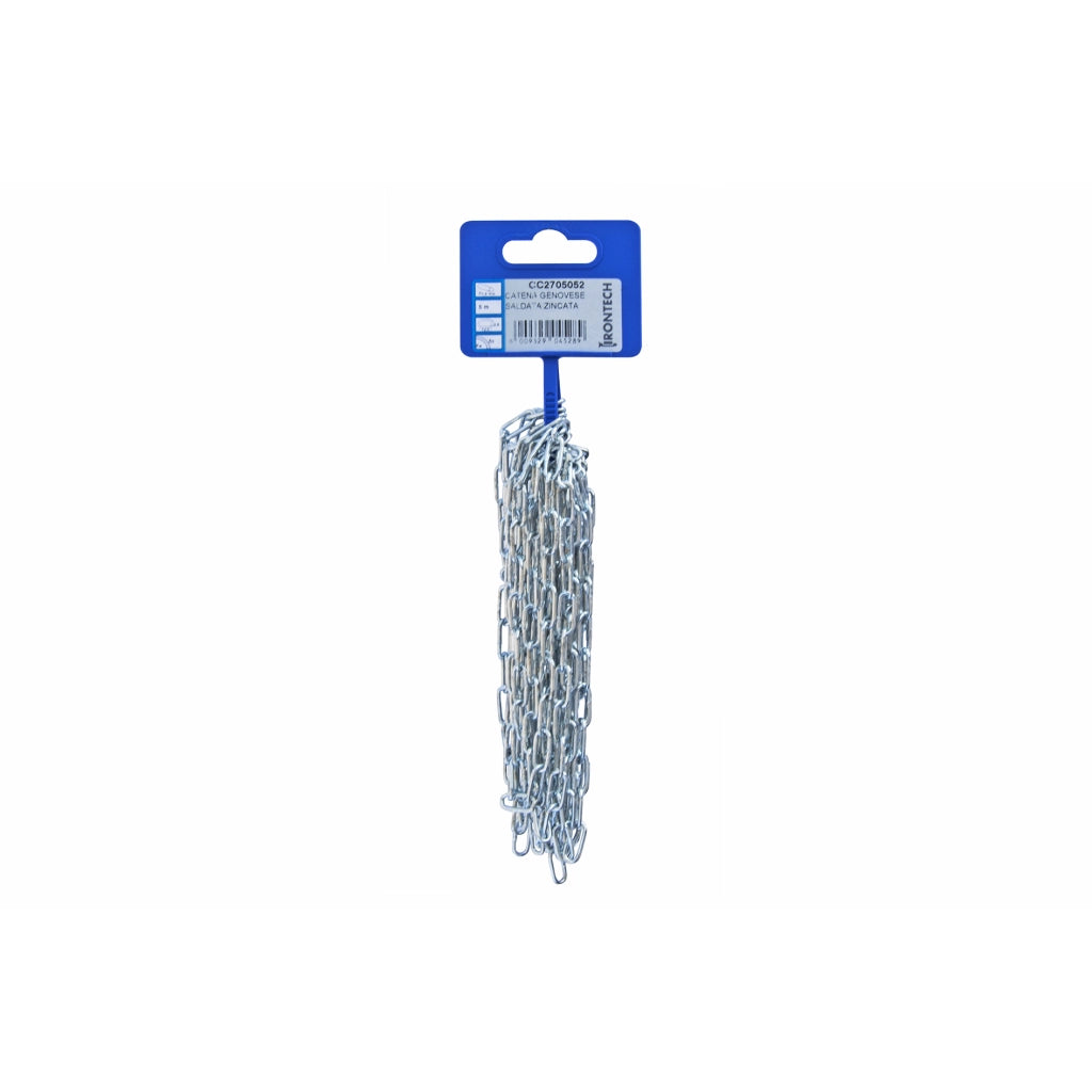 Catena genovese pretagliata Ã˜ 1,5 mm. in acciaio zincato 5 mt.