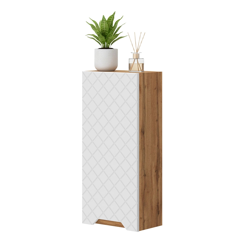 Vicco mobile bagno Rovere/bianco con struttura in piastrelle 20 x 72.6 cm