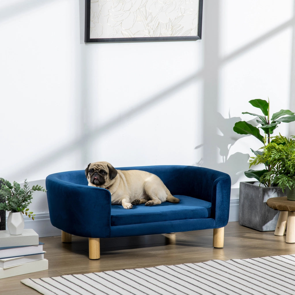 Divano per cani piccoli ¨C zephmum ¨C blu 86x55x33