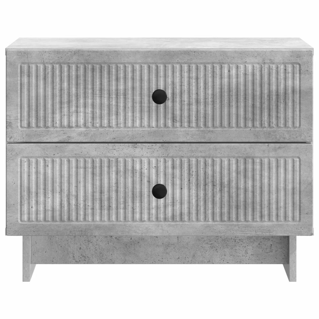 Armadio da Notte Grigio Cemento 62 x 34,5 x 47,5 cm