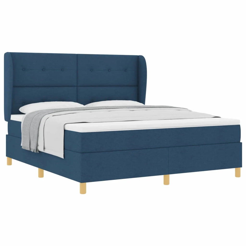 Letto a molle con materasso Blu 200 x 180 cm Tessuto 3340773