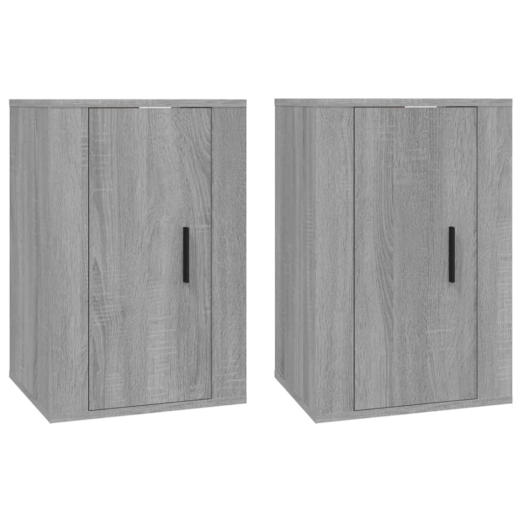 Mobile TV multimediale da parete mensola TV credenza TV per sala da pranzo soggiorno camera da letto 2 pezzi Sonoma 40 x 34,5 x 60 cm grigio 02_0029014