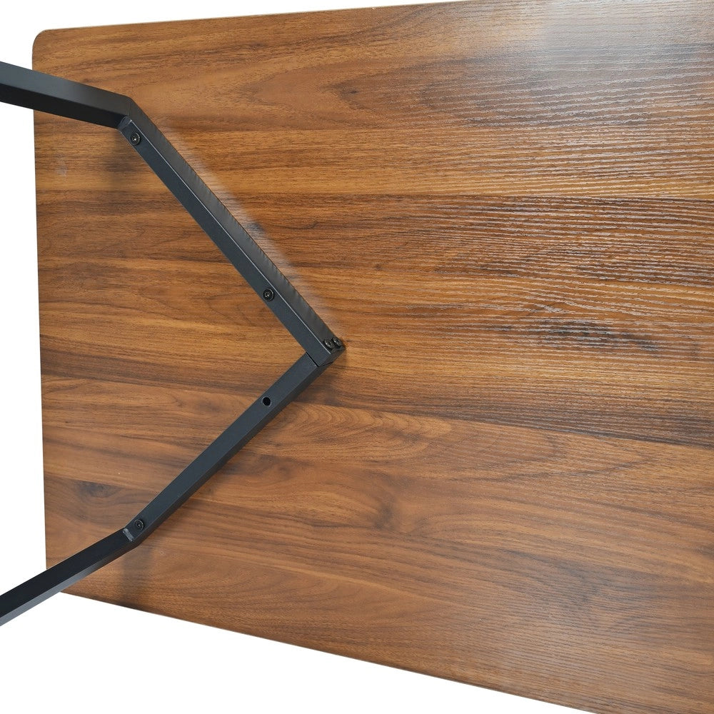 Set Tavolo da Pranzo con 4 Sedie ¨C Xylo ¨C Legno Noce, Gambe Metallo Nero, Velluto