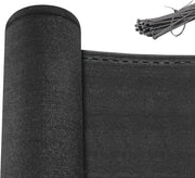 Rete Ombreggiante 1,2x25 m HDPE 280g/m², Frangivista per Recinzione Giardino, Telo Frangivento da Esterno, con Occhielli e Fascette, Resistente alle Intemperie, per Balcone, Antracite