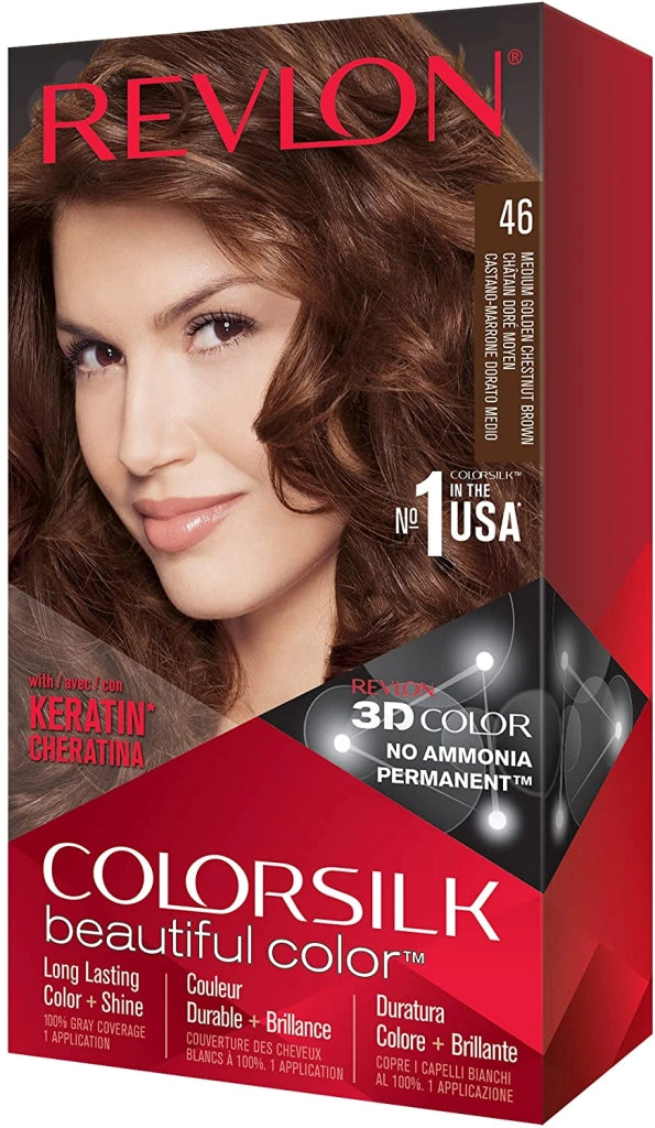 REVLON COLORAZIONE PERMANENTE PER CAPELLI N 46 CASTANO MARRONE DORATO MEDIO