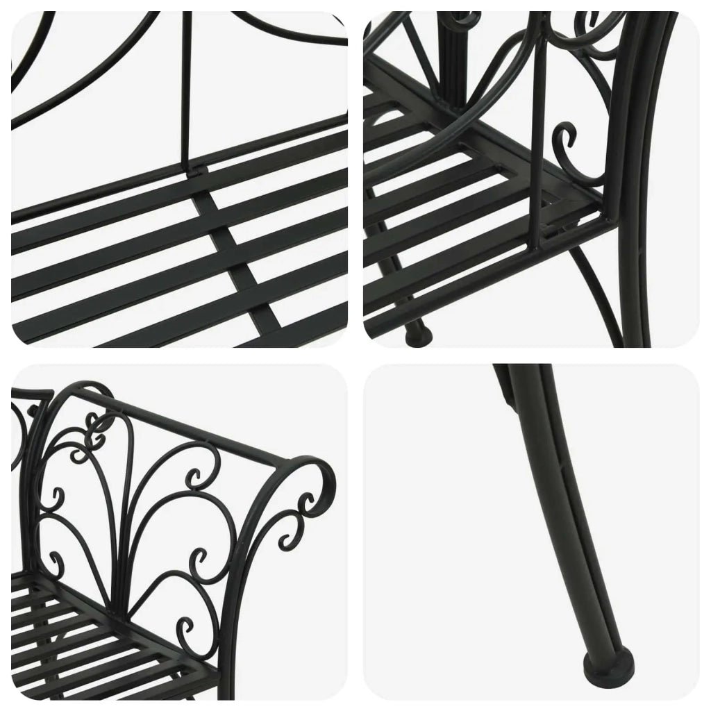 Panchina da giardino 2-Numero di posti 130 x 47 x 90 cm Acciaio 42029542