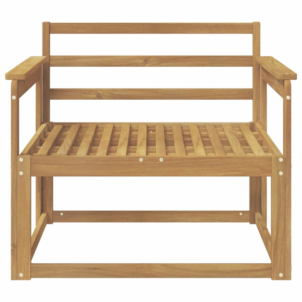 Divano centrale per esterno Legno di Acacia Massello Bianco
