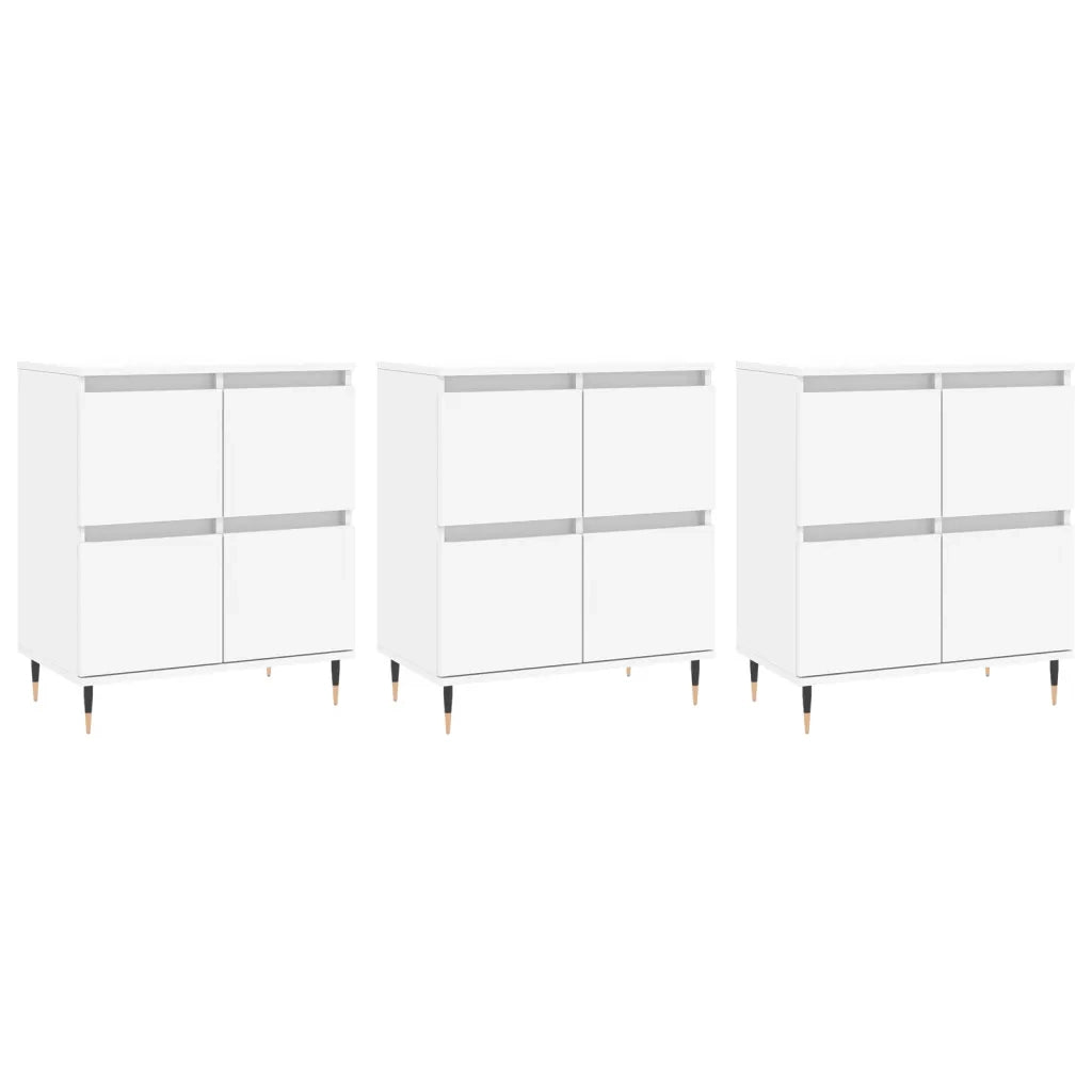 Credenze 3 pz Bianco in Legno Multistrato 3190189