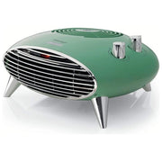 Ariete 8211 Termoventilatore da tavolo, Stufetta elettrica, 2000W, Termostato, Silenzioso, Griglia e piedi cromati, Verde