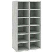 Scarpiera | Mobile per scarpe Grigio Cemento 54x34x100,5 cm in Legno Multistrato