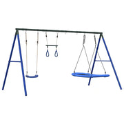 Set Gioco da Esterno con Altalena Trapezio e Altalena Nido CFW1172406