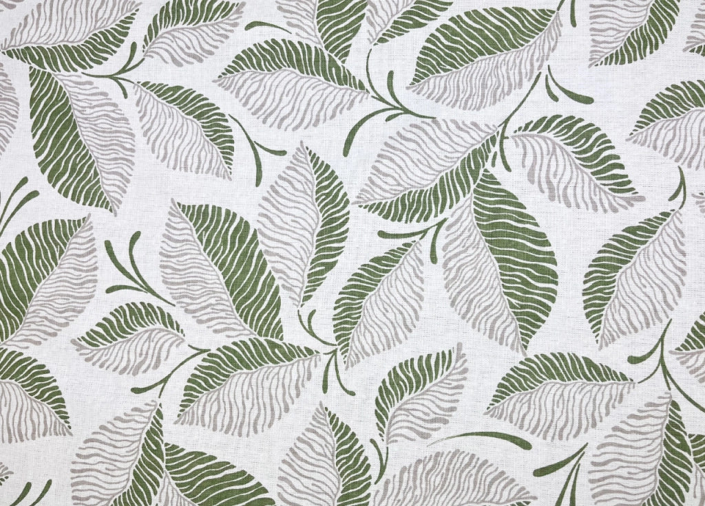 Tovaglia Per Salotto Cucina Tavolo 100% Cotone Made In Italy Jungle RP - 140x240 - Verde