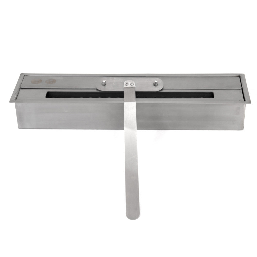 Camino a Bioetanolo da Pavimento 121x38x108 cm Truman Bianco Effetto Marmo