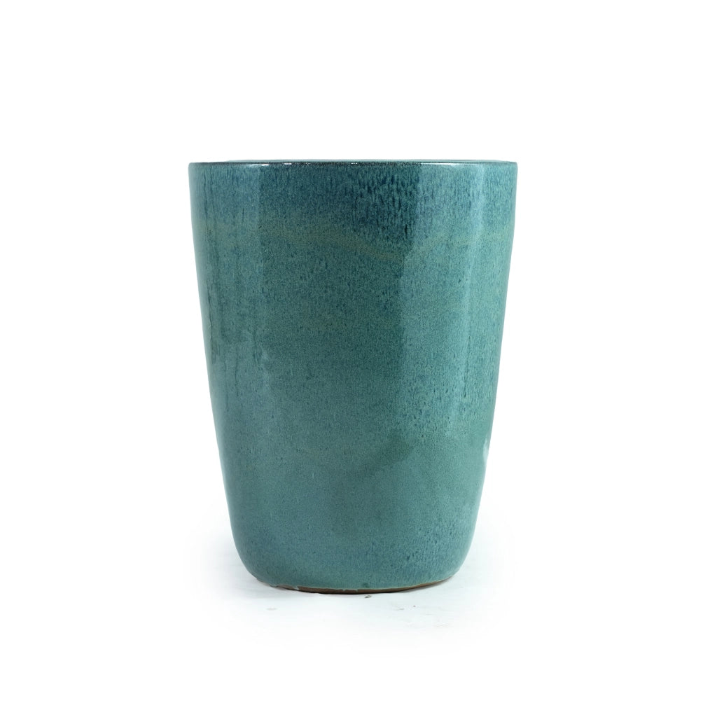 VASO IN CERAMICA Ø38,5x49,5 cm Azzurro Aqua con fori di drenaggio