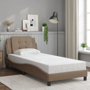 Giroletto senza Materasso-Struttura Letto Zadar Cappuccino 80x200 cm in Similpelle