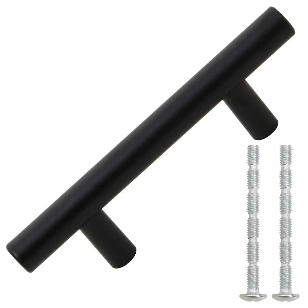 Maniglie per Mobili 10pz Nere 64mm in Acciaio Inox