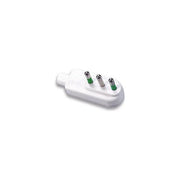 Fanton, Spina Elettrica Italiana P17, 16A, 250V, Bianco, Smontabile