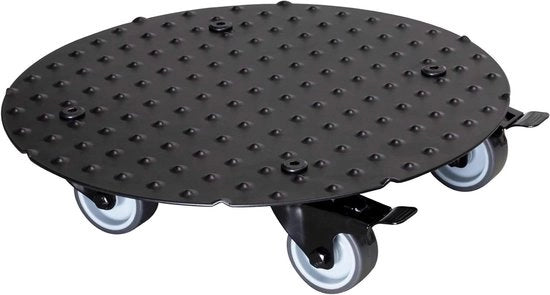 Carrello per Piante con Diametro 30 x 7,5 cm I Carrello per Fiori per Uso Indoor e Outdoor I Carrello per Contenitori in Alluminio I 2 Freni I Capacità di Carico 150 kg I Prodotto in Germania - 20700701
