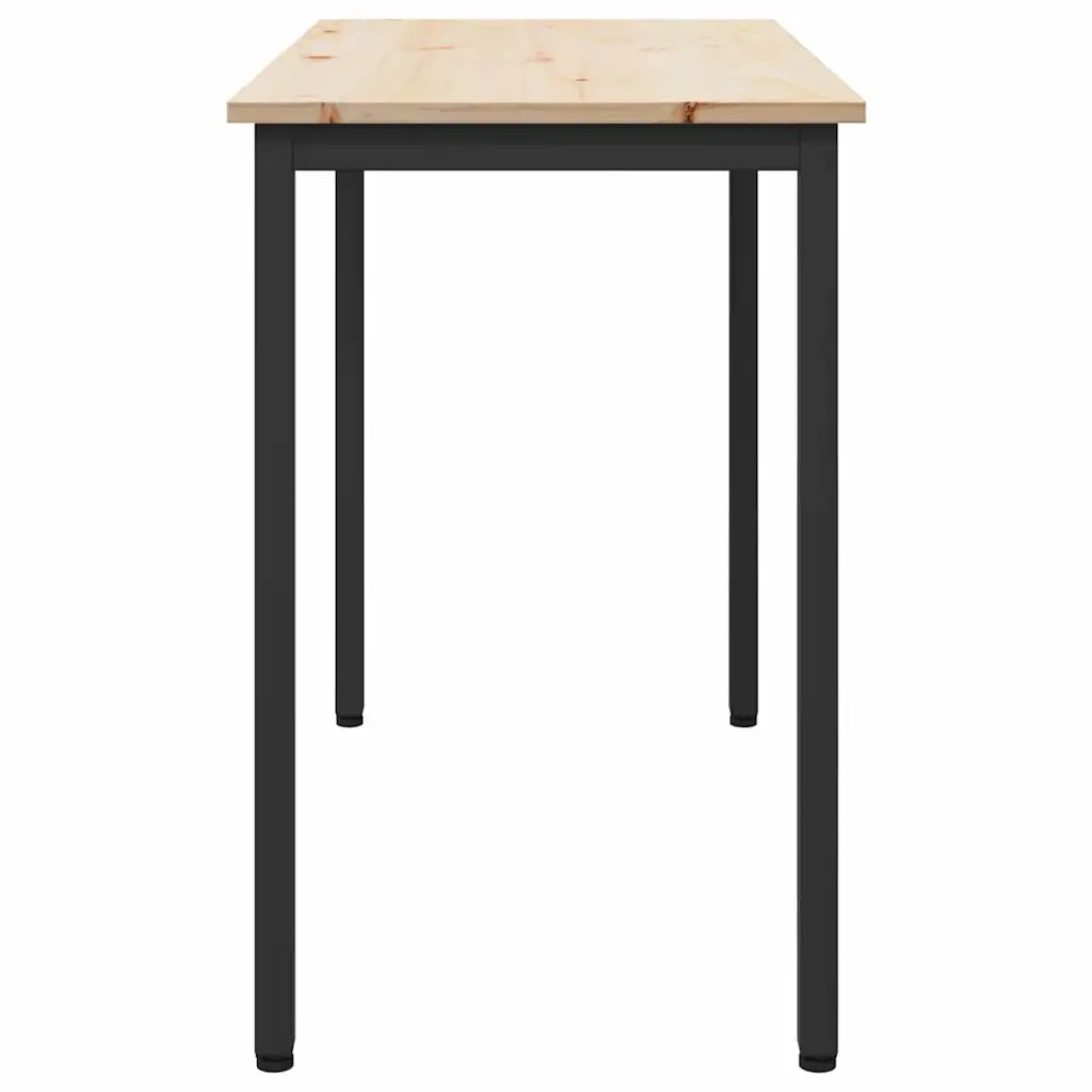 tavolo Naturale 100 x 50 x 77 cm Legno ingegnerizzato e acciaio 873794