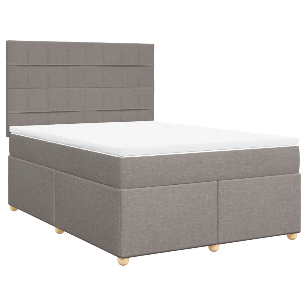 Giroletto a Molle con Materasso Tortora 140x190 cm in Tessuto 3291279