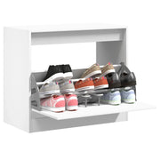 Scarpiera-Scaffale per scarpe Bianca 80x42x69 cm in Legno Multistrato