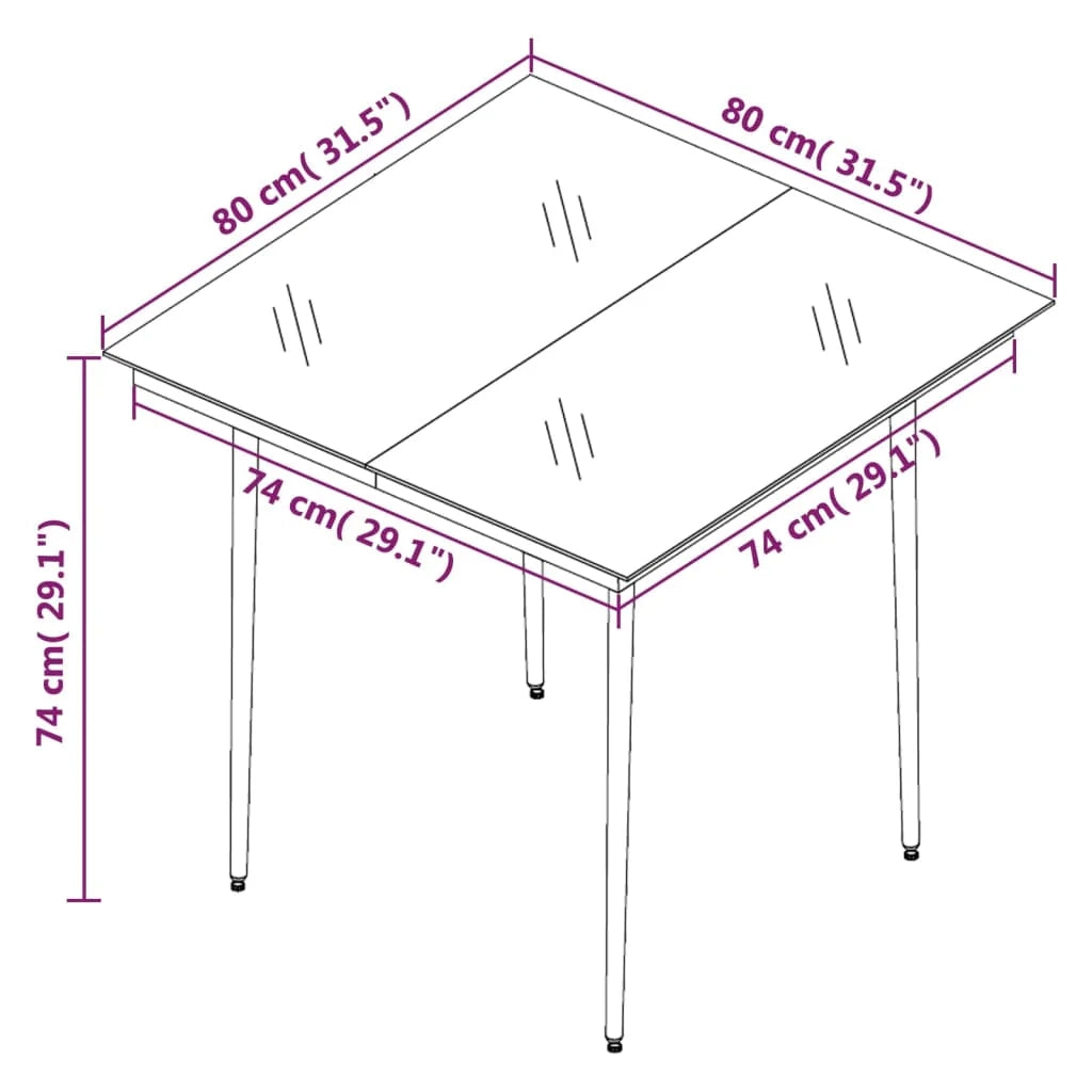 Set da pranzo da giardino per esterni grigio chiaro da 5 pezzi 02_0013793