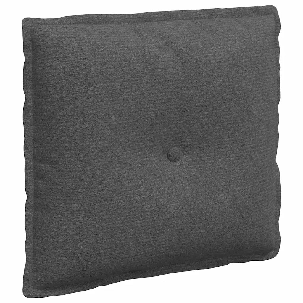 Cuscino per Schiena Grigio scuro 50 x 45 cm Tessuto in Cords 42014651