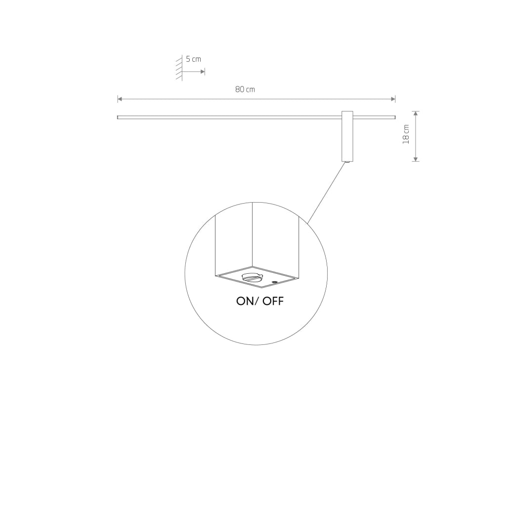 Applique lineare MOTIVE LED M Nowodvorski 11W nera 3000K