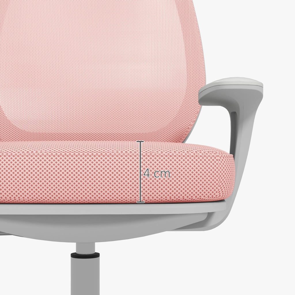 Sedia da ufficio ergonomica ¨C zephmum ¨C rete rosa 55x48x82,5-94,5cm