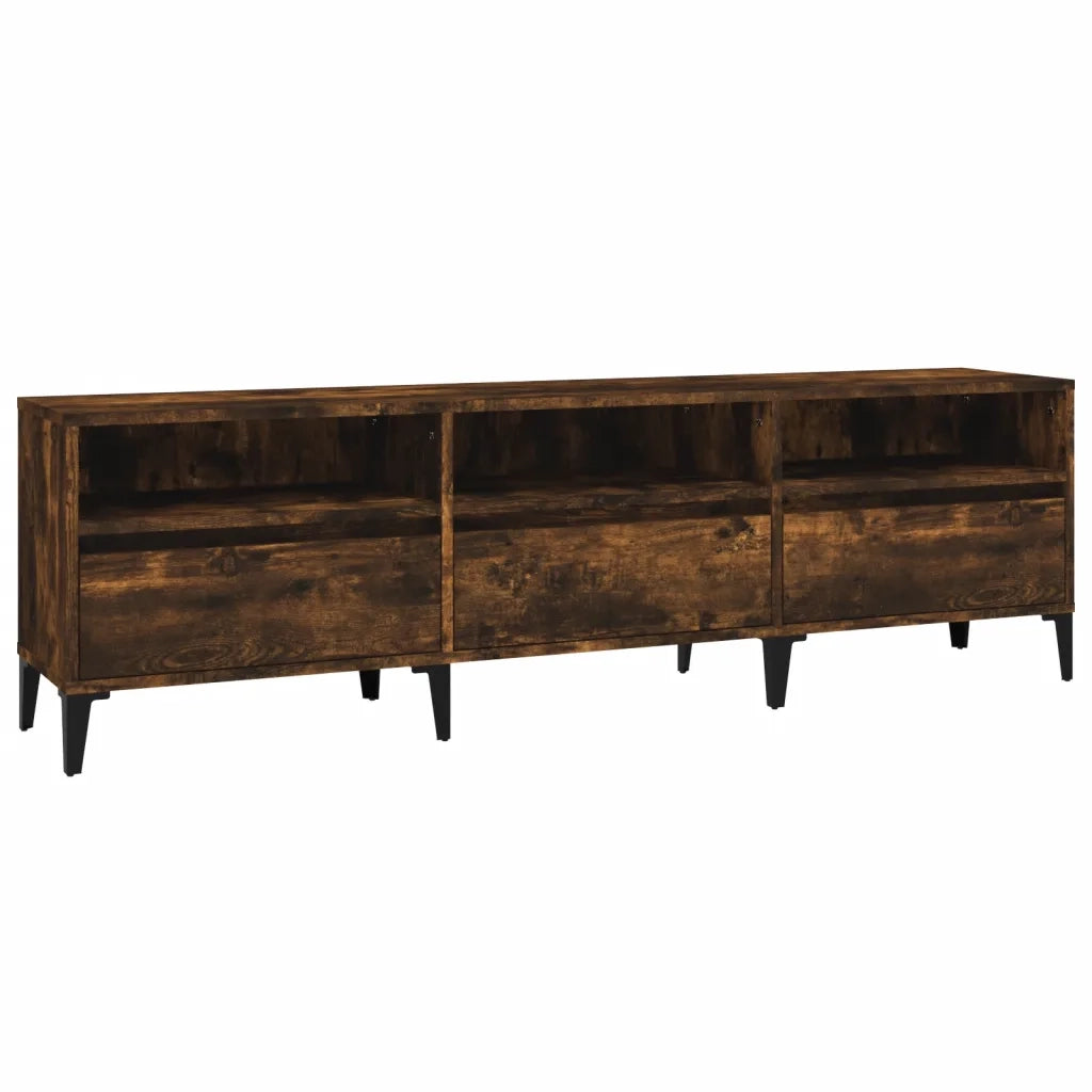 Mobile Porta TV Rovere Fumo 150x30x44,5 cm in Legno Multistrato 831922