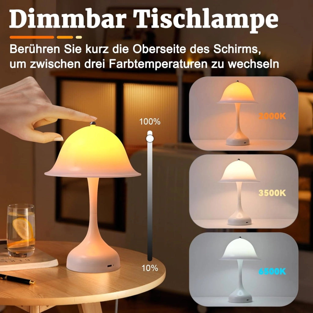 ZMH Lampada da tavolo LED USB ricaricabile dimmerabile per camera letto