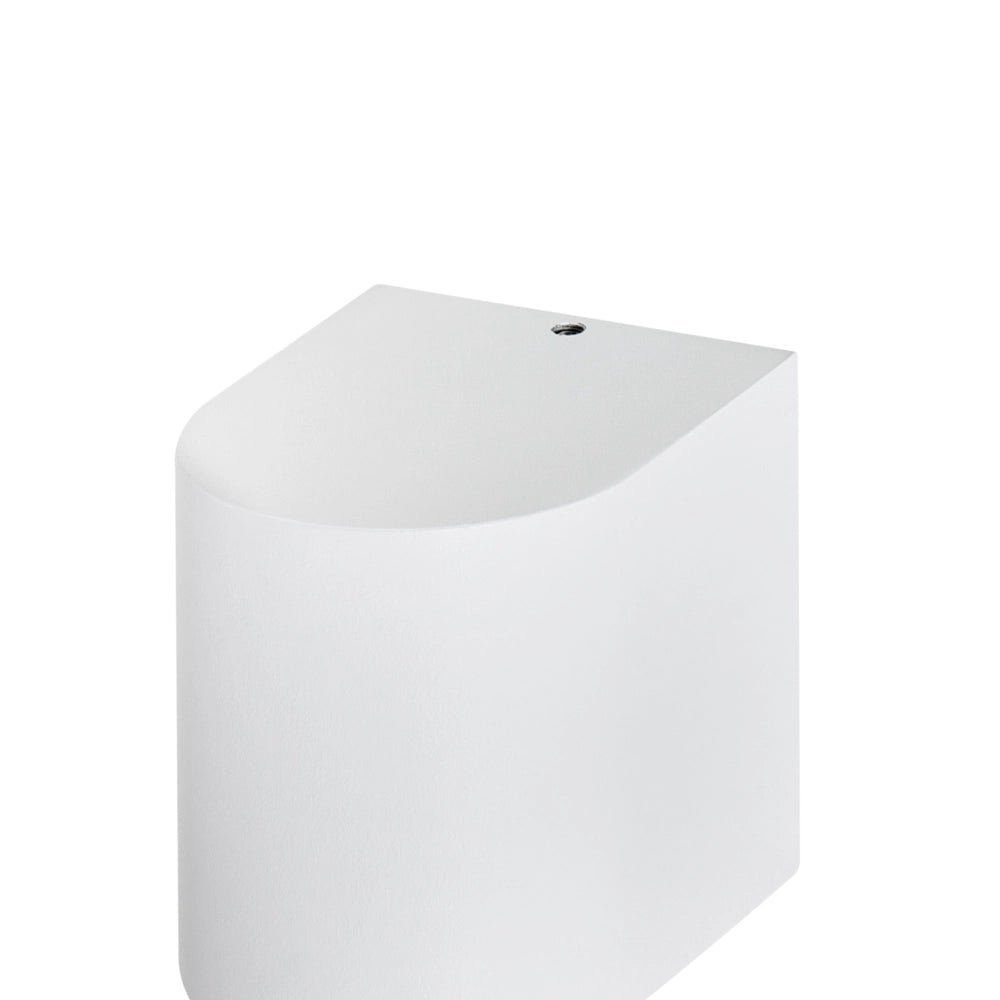 Set di 4 lampade da esterno per pareti esterne, 8 cm, in metallo e alluminio, moderne, bianco